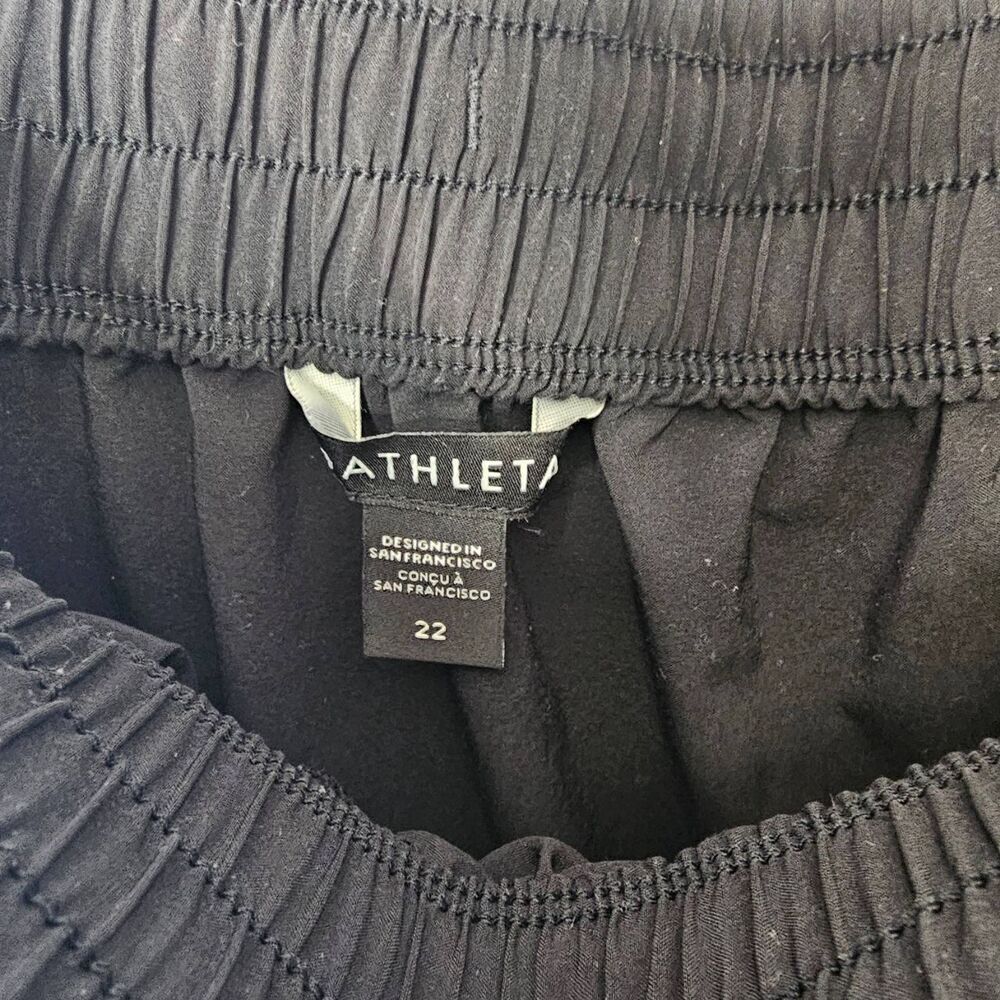 Athleta Black A-Line Skirt With Pockets Midi Strings Womens Size 22 - Picture 10 of 12